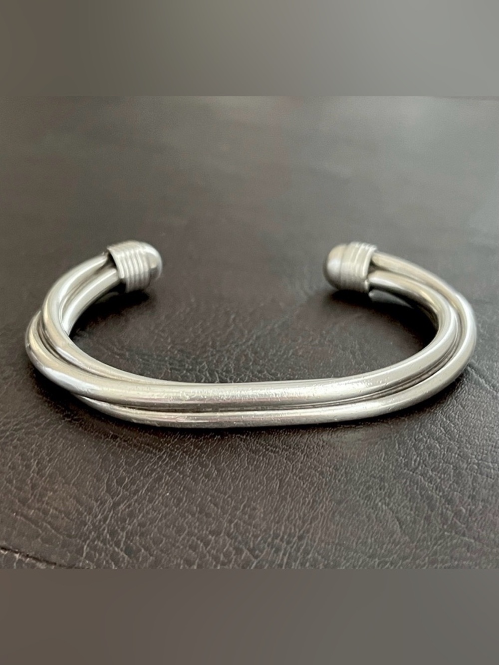 Vintage Mexican sterling silver 925 twisted cuff bracelet